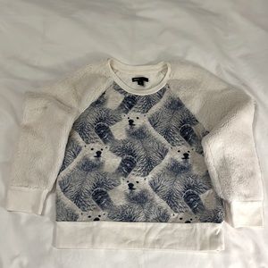 GapKids sweatshirt, cream colored with blue polar bears, Size XL (12)